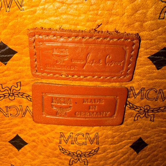 MCM Cognac/Tan Visetos Logo Tote - Picture 4 of 6